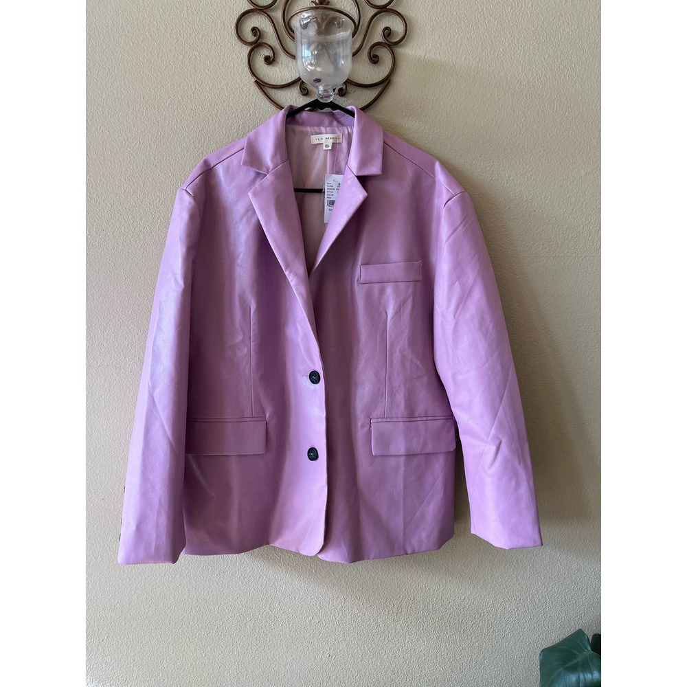 Pacsun Faux Pink Leather Jacket Size M/L NWT